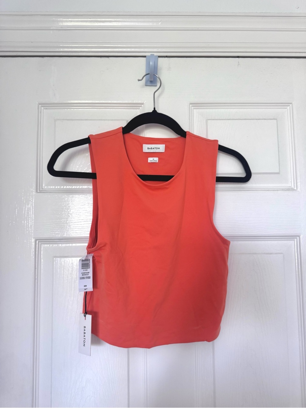 Babaton Orange Contour Muscle Crop Tank Top